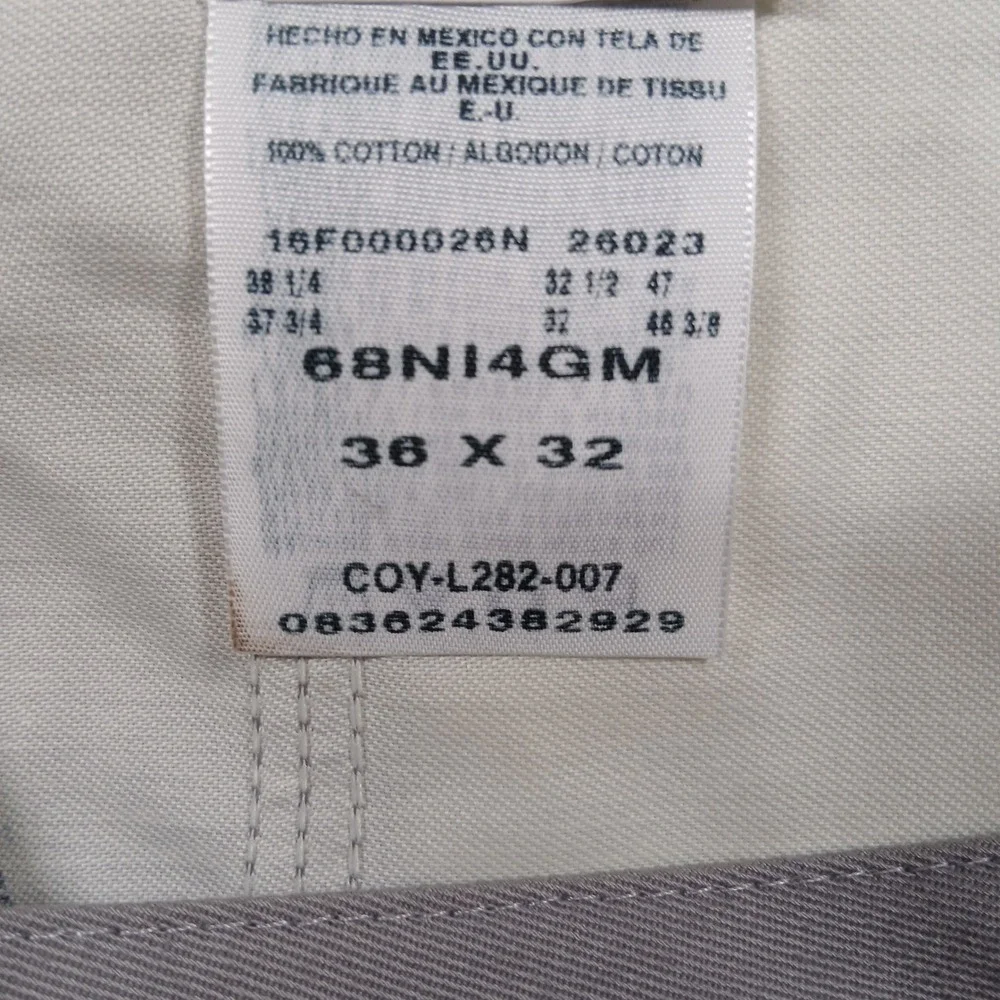 Wrangler Ultimate Khaki Pants Mens‎ 36x32 Tan No Iron Flat Front Straight NWT